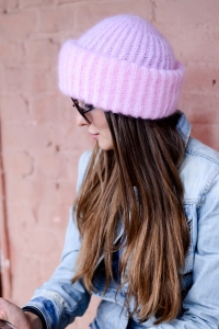 pink mohair hat what to wear street style