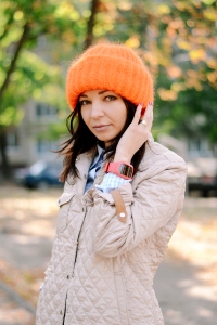 orange mohair hat with what to wear